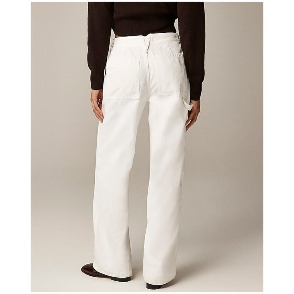 J. Crew Point Sur Wide-Leg Carpenter Jeans White Size 29 NWT - Picture 3 of 10
